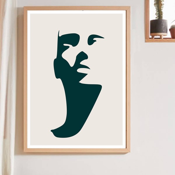 

Abstract Figure Graphic Wall Painting Without Frame, Multicolor