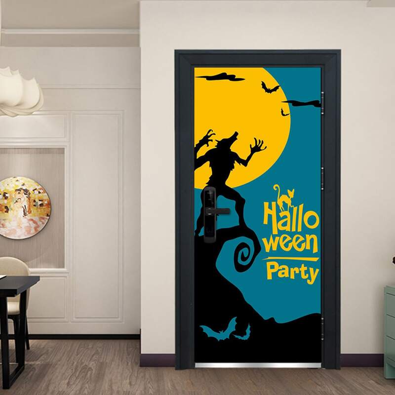 

Halloween Pattern Door Sticker, Multicolor