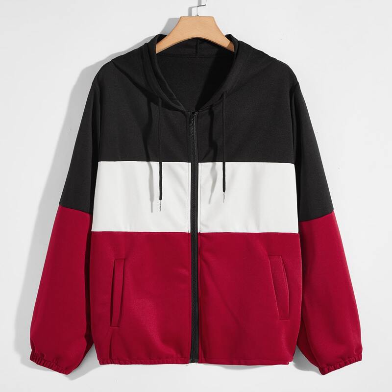 

Guys Cut And Sew Drawstring Jacket, Multicolor