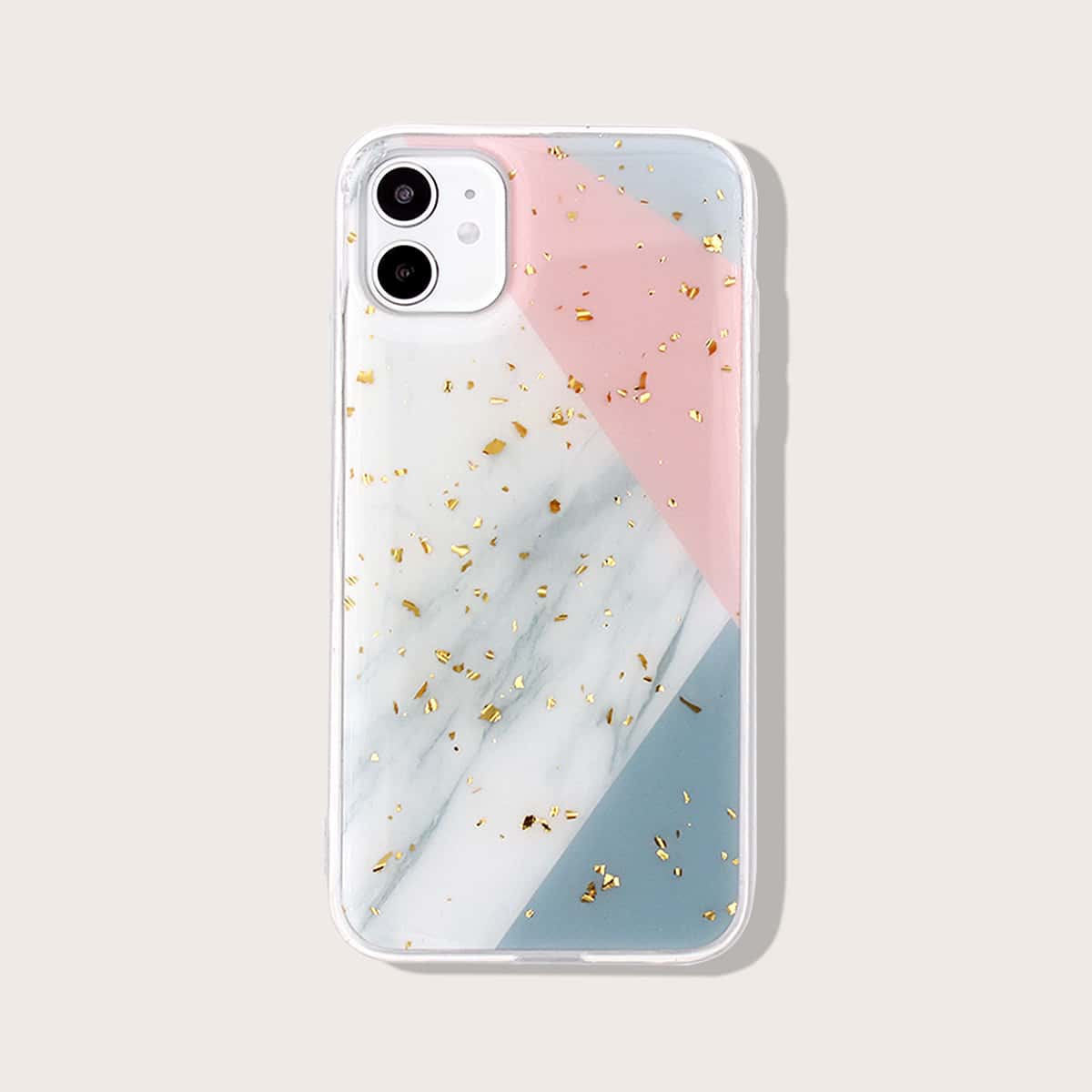 

Gold Foil Decor Marble Pattern iPhone Case, Multicolor