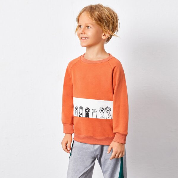 

Toddler Boys Cartoon Graphic Sweatshirt, Orange
