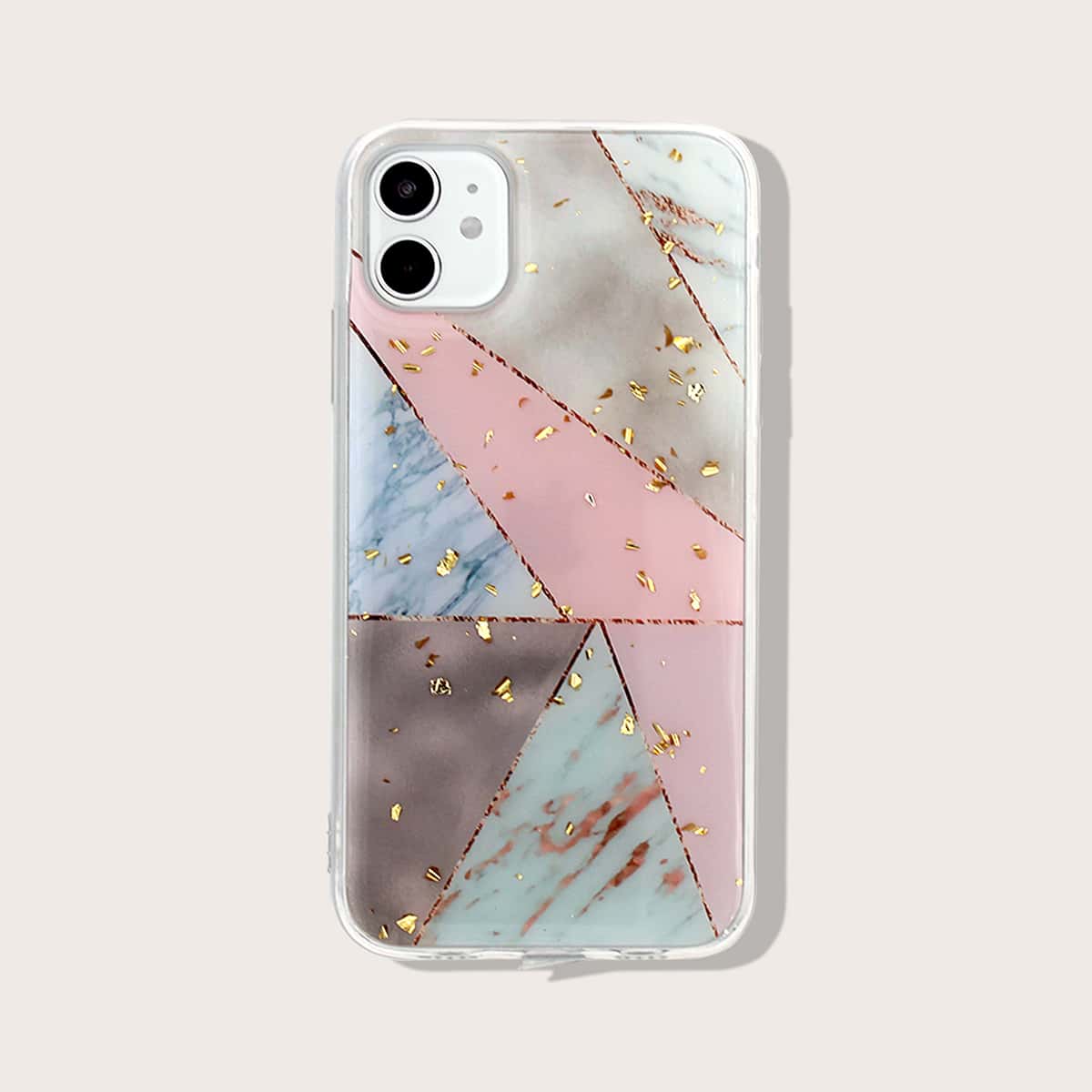 

Gold Foil Decor Geometric iPhone Case, Multicolor