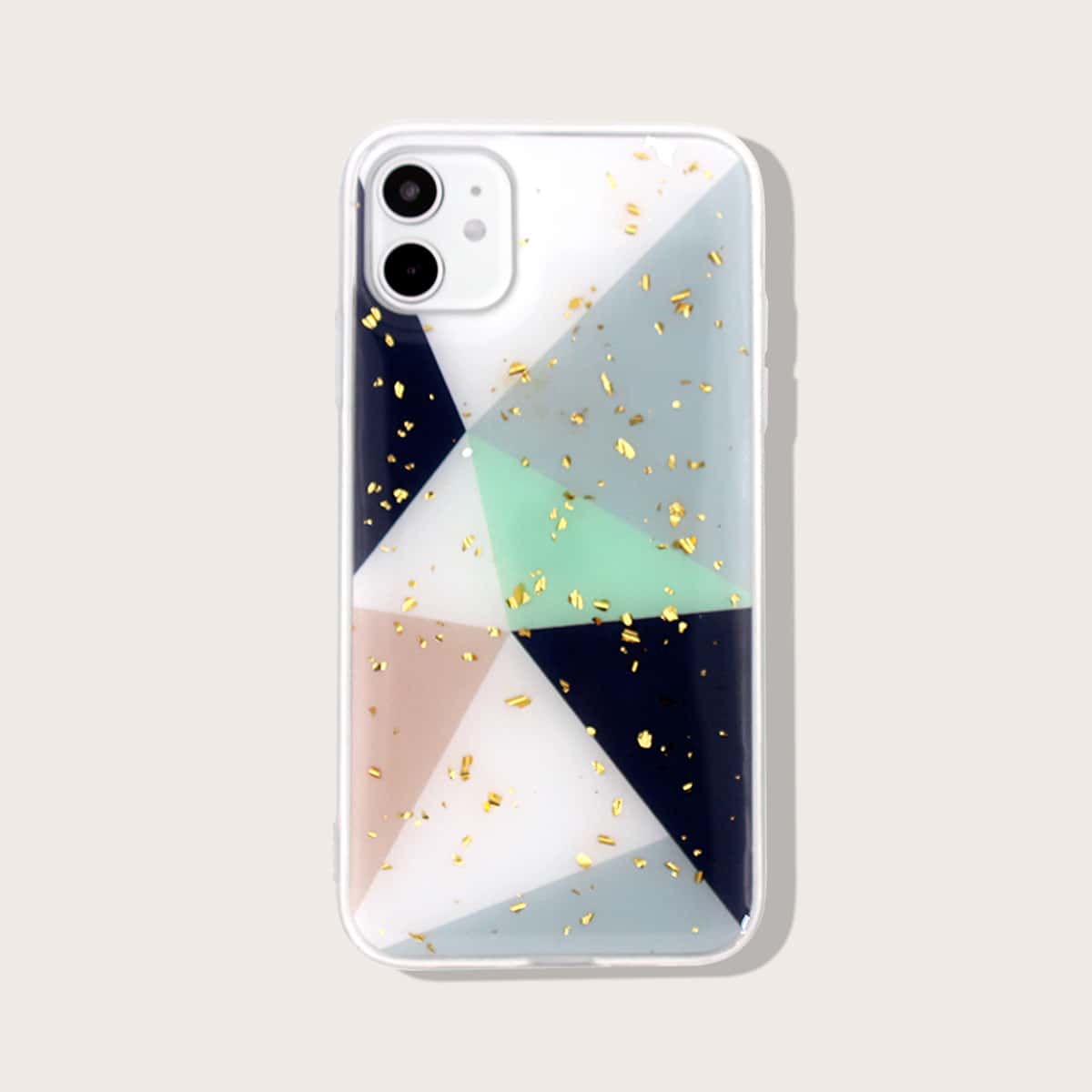 

Gold Foil Decor Geometric iPhone Case, Multicolor