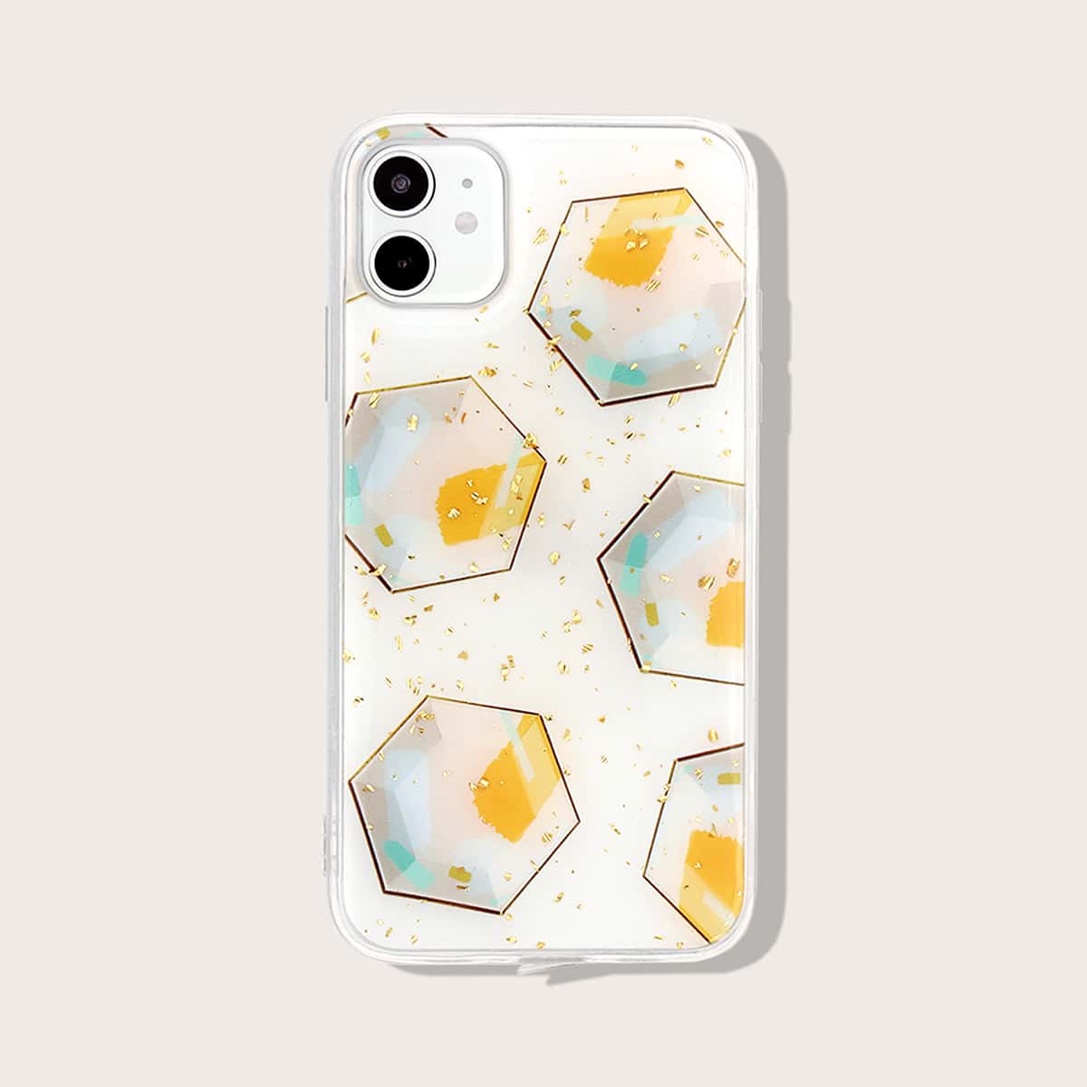 

Gold Foil Decor Geometric iPhone Case, Multicolor