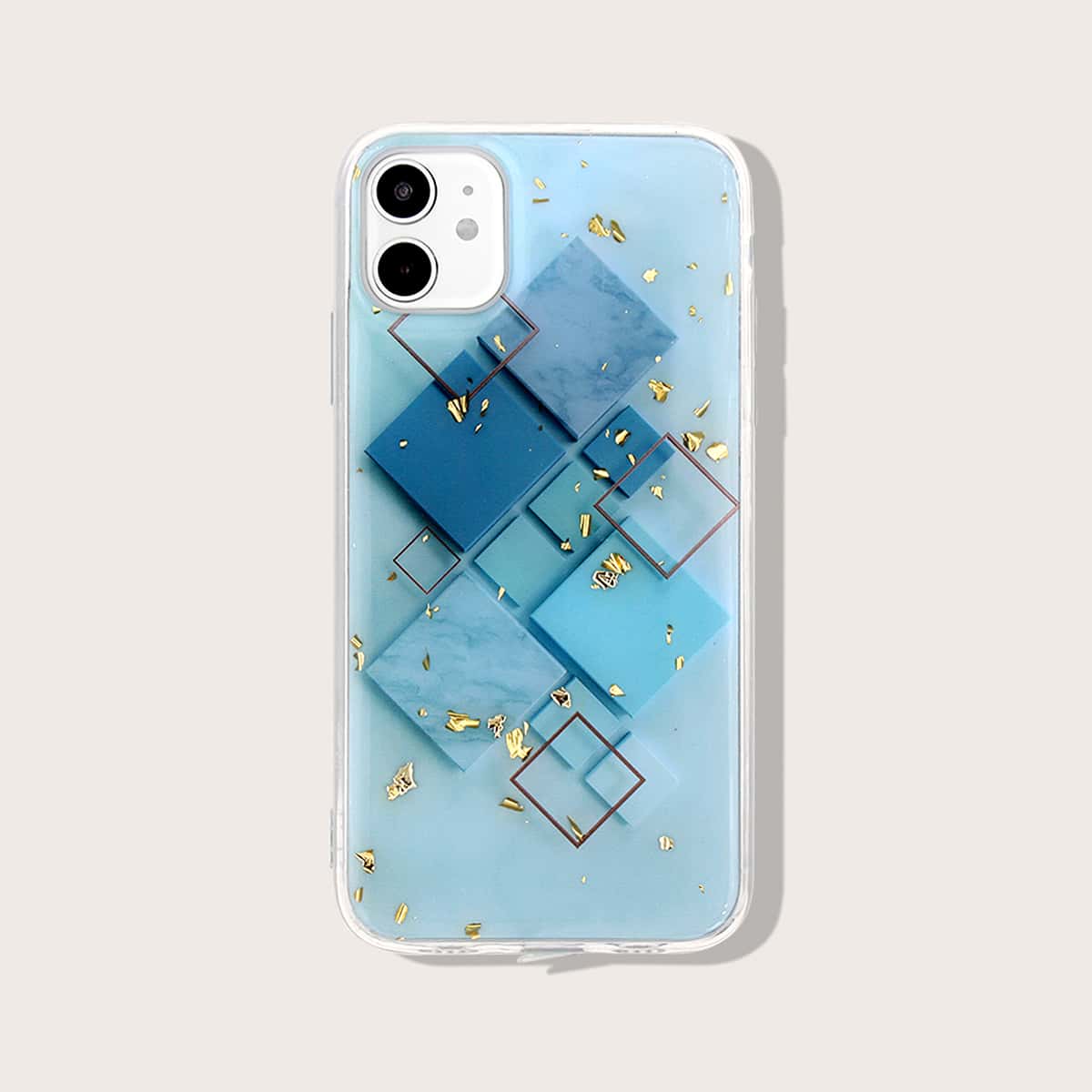 

Gold Foil Decor Geometric iPhone Case, Multicolor
