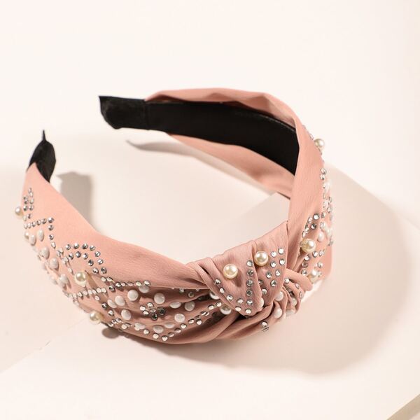 

Faux Pearl Decor Hair Hoop, Pink