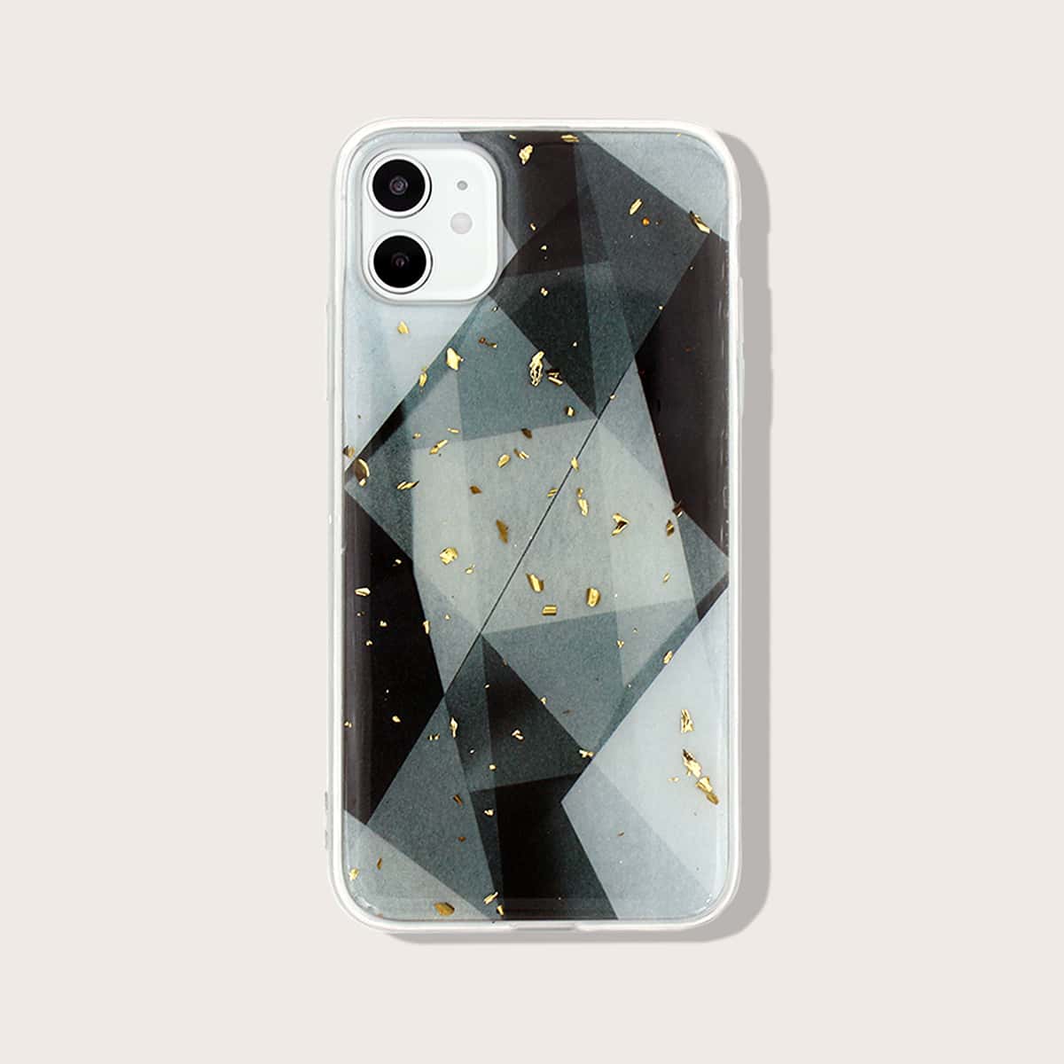 

Gold Foil Decor Geometric iPhone Case, Multicolor
