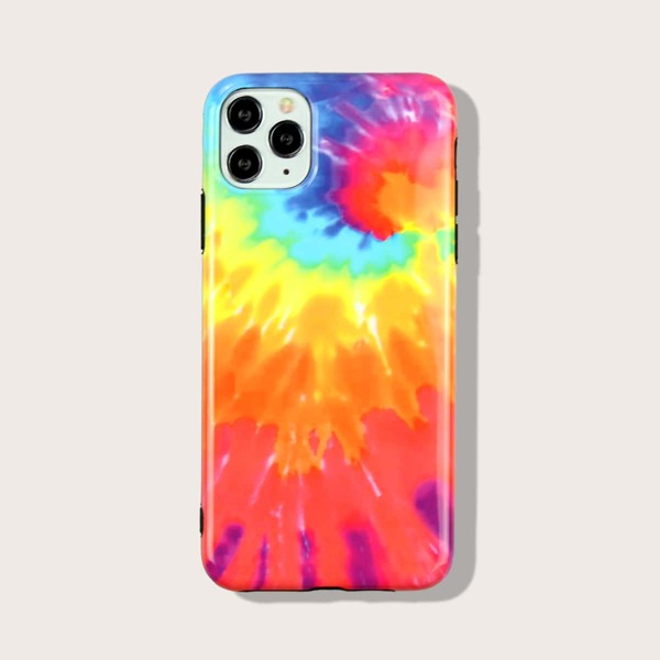 

Чехол для iPhone с узором тай дай, Многоцветный