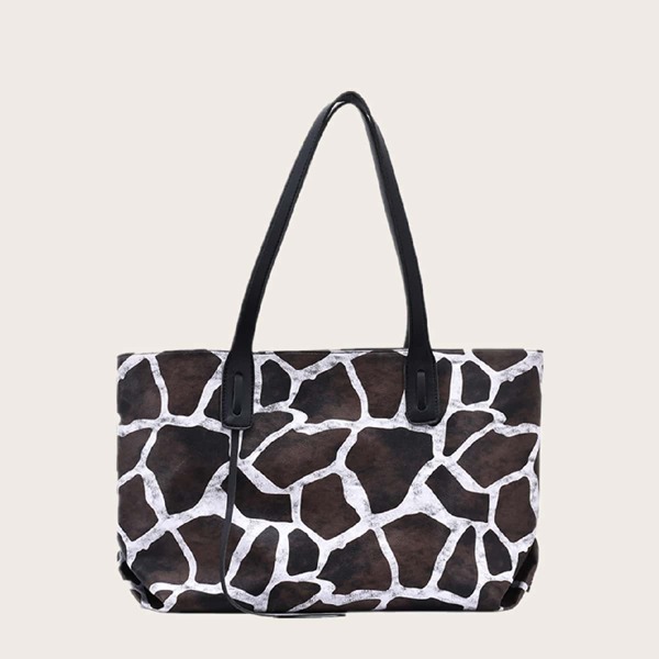 

Two Tone Tote Bag, Brown