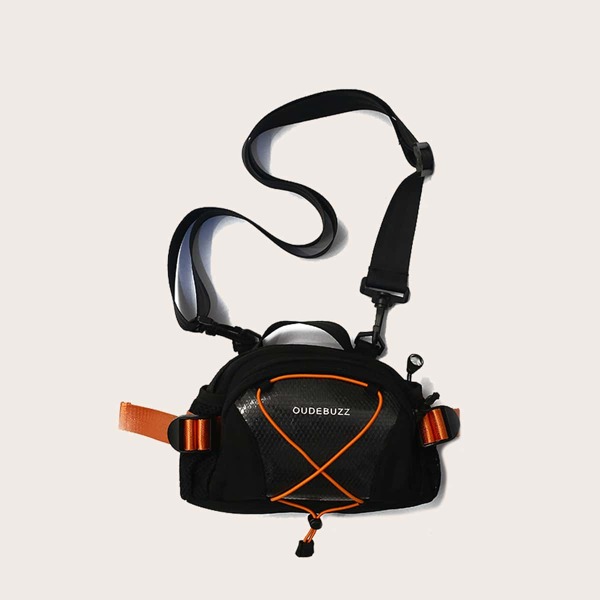 

Men Two Tone Crossbody Bag, Black