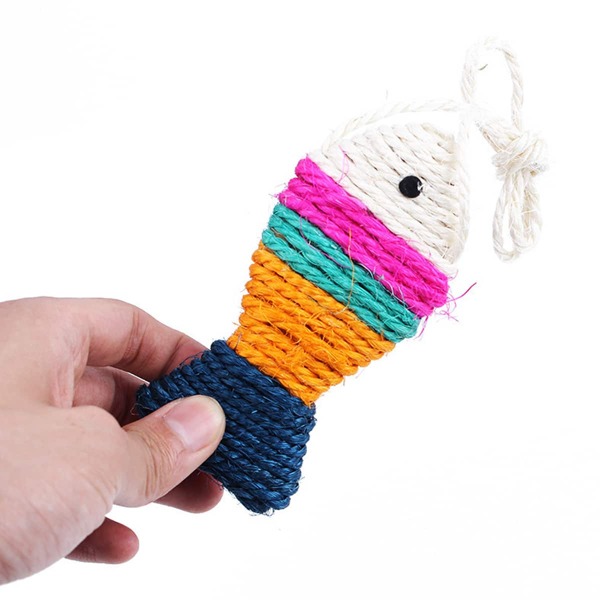 

1pc Random Color Fish Shaped Cat Toy, Multicolor