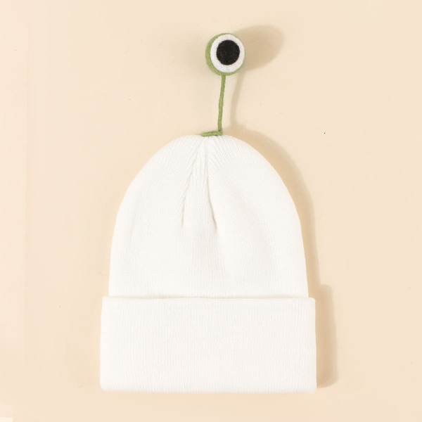 

Toddler Kids Cartoon Design Beanie, White