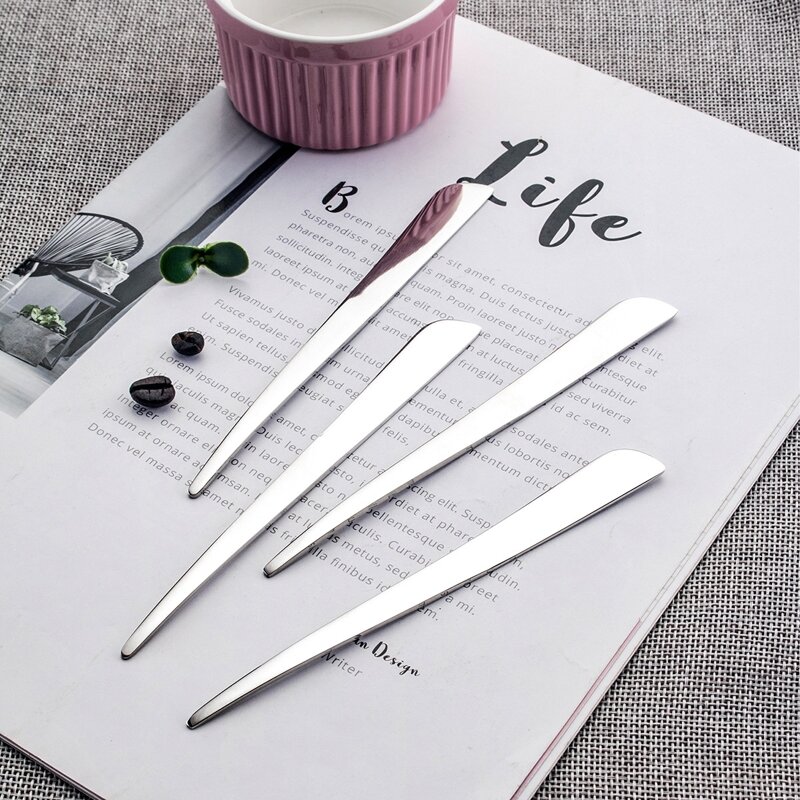

4pcs Stainless Steel Butter Knife Set, Silver