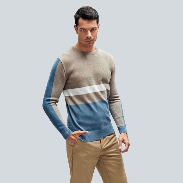 

Men Color Block Sweater, Multicolor
