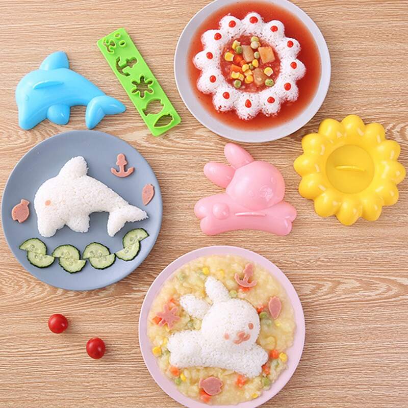 

4pcs DIY Cartoon Rice Mold, Multicolor
