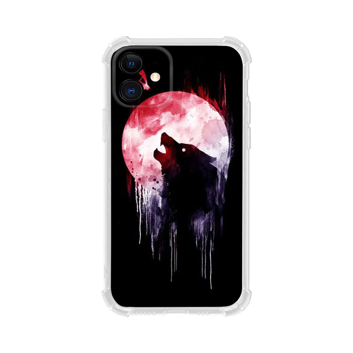

Wolf Pattern iPhone Case, Black