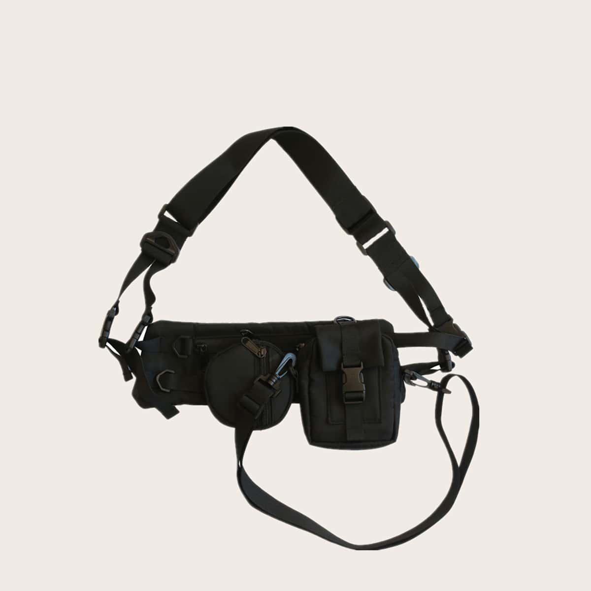 

Guys Pocket Front Fanny Pack, Black