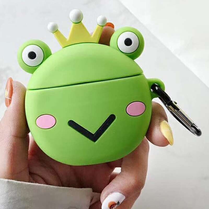 

Cartoon Frog AirPods Case, Green