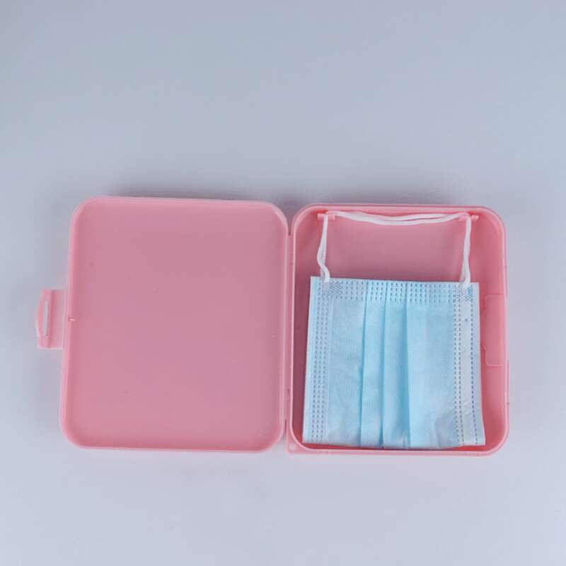 

1pc Random Portable Mask Storage Box, Multicolor