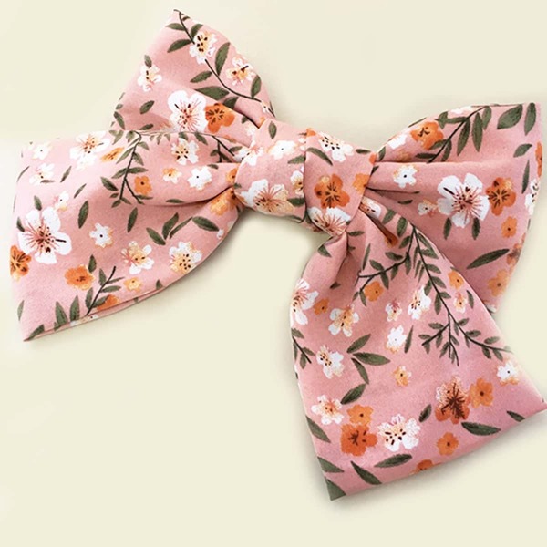 

Flower Pattern Bow Decor Hair Clip, Multicolor