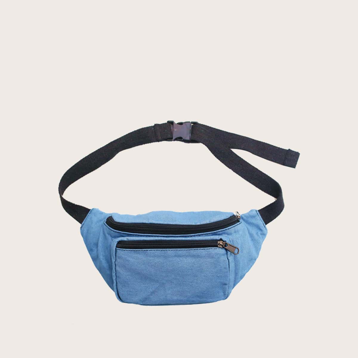 

Solid Denim Fanny Pack, Blue