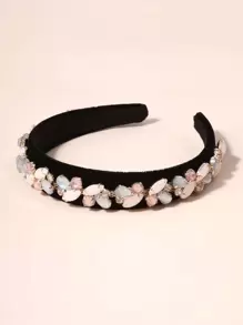 寶石裝飾髮箍，優雅頭飾