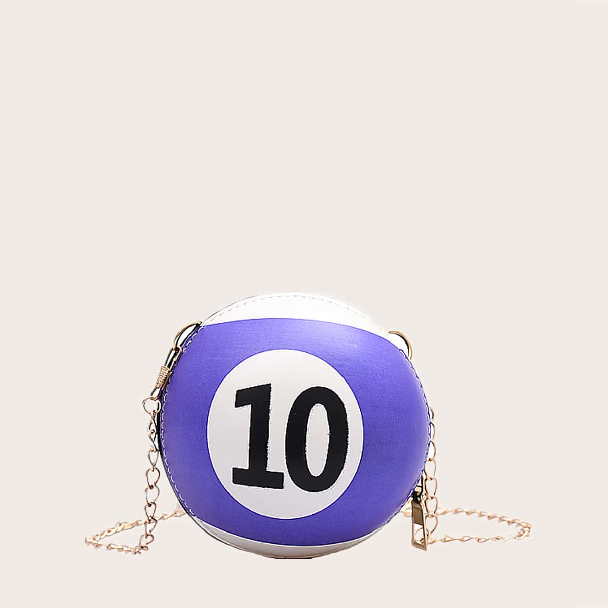

Mini Billiard Chain Crossbody Bag, Purple