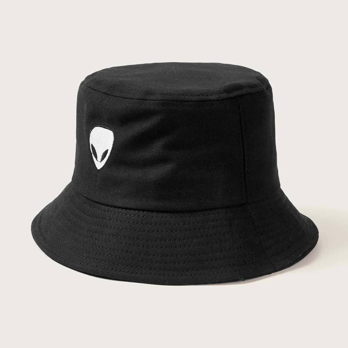 

Alien Embroidery Bucket Hat, Black