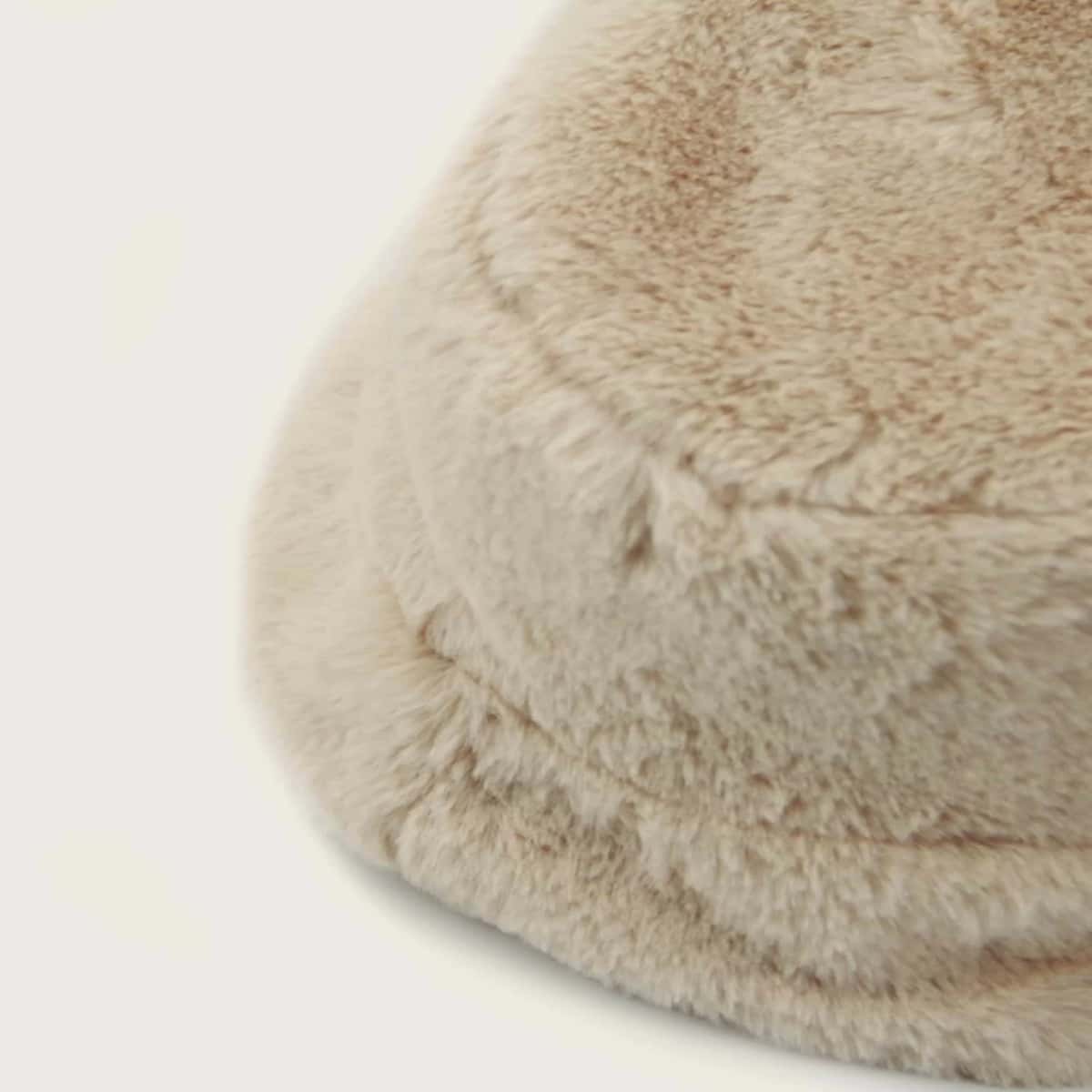 

Fluffy Bucket Hat, Beige