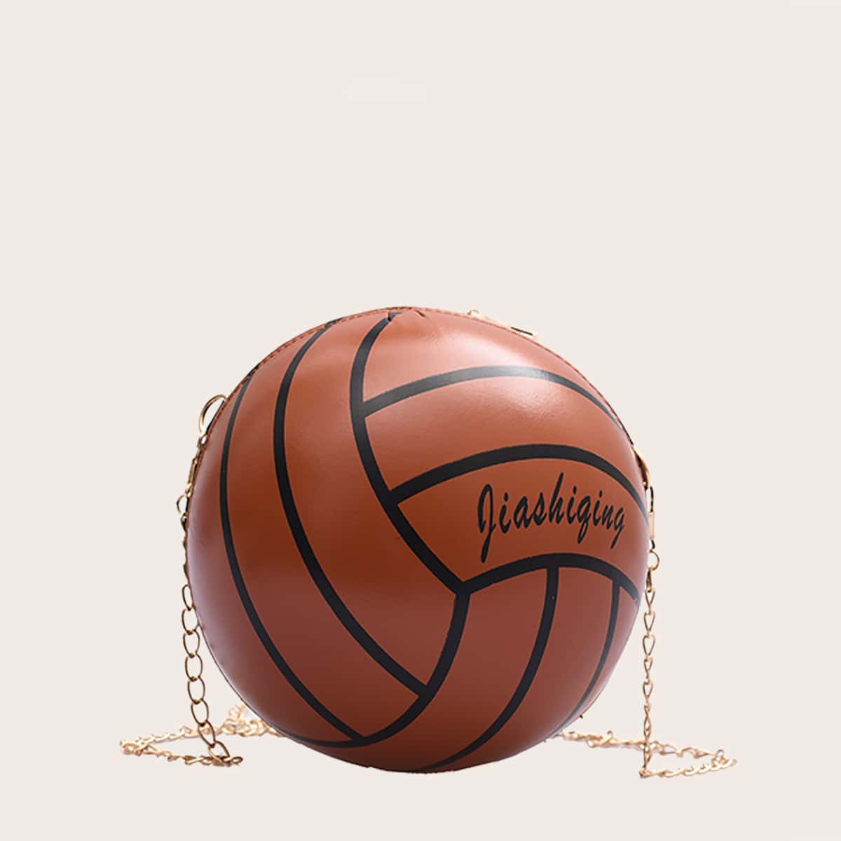 

Basketball Chain Crossbody Bag, Brown