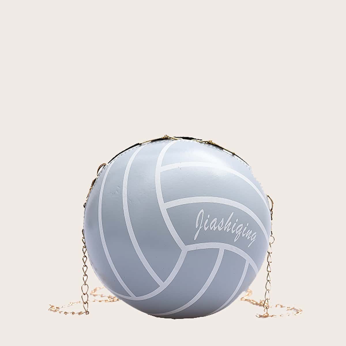 

Basketball Chain Crossbody Bag, Baby blue
