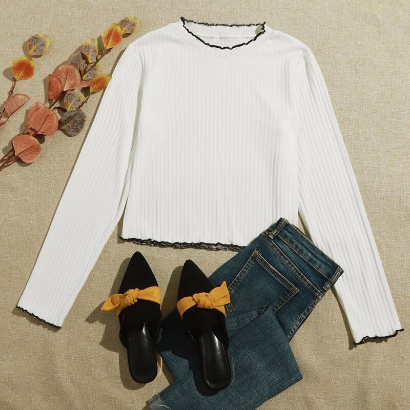 

Lettuce Trim Tee, White