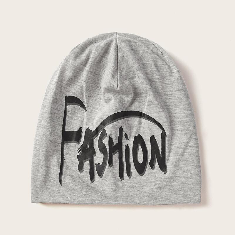 

Letter Graphic Beanie, Grey