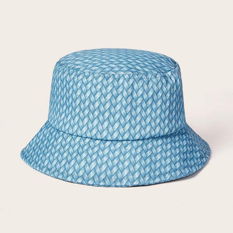 

Geo Print Bucket Hat, Blue