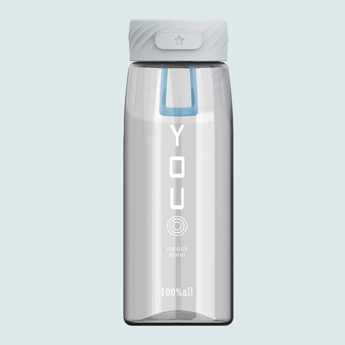 

1pc Letter Graphic Tritan Water Bottle, Light grey