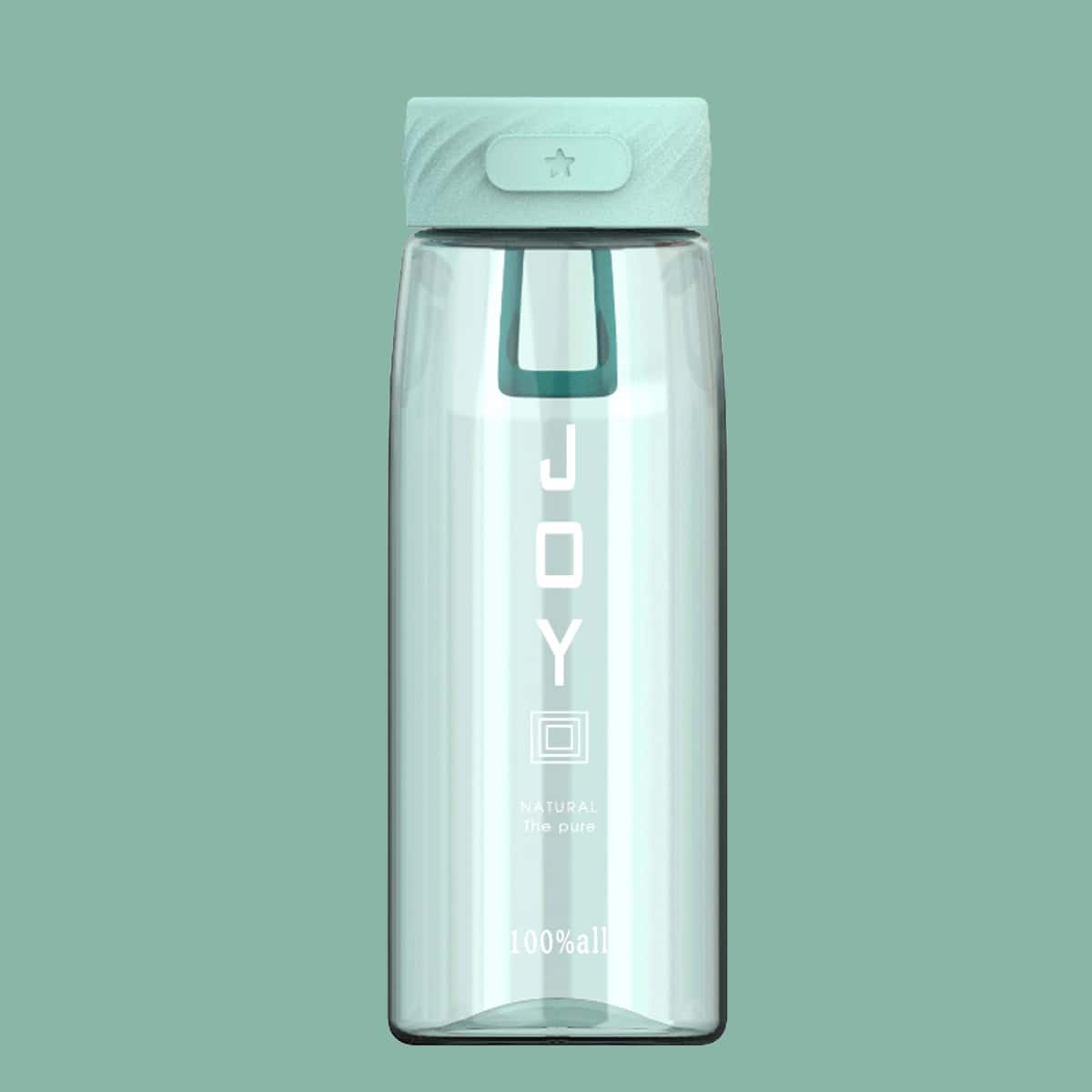 

1pc Letter Graphic Tritan Water Bottle, Lime green