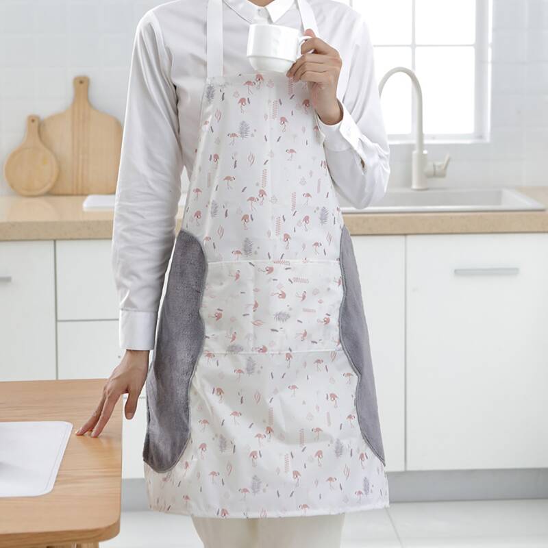 

1pc Random Pattern Waterproof Apron, Multicolor