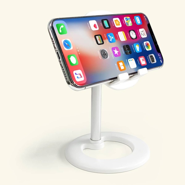 

Adjustable Desktop Phone Holder, White