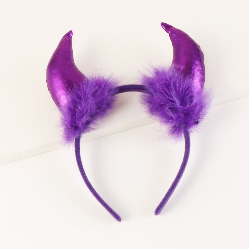 

Halloween Devil Horns Decor Hair Hoop, Purple