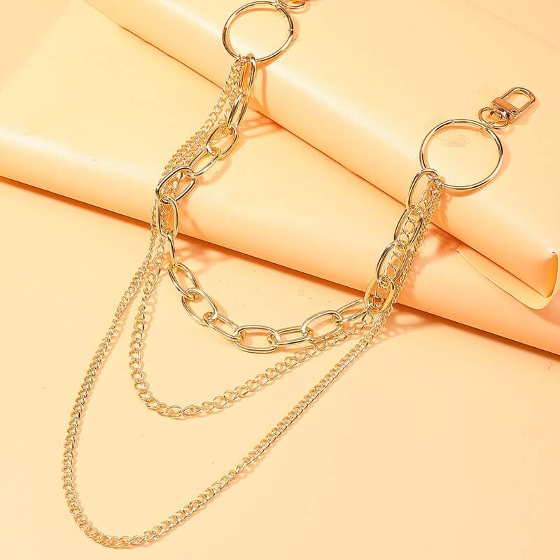 

Layered Waist Pants Chain, Gold