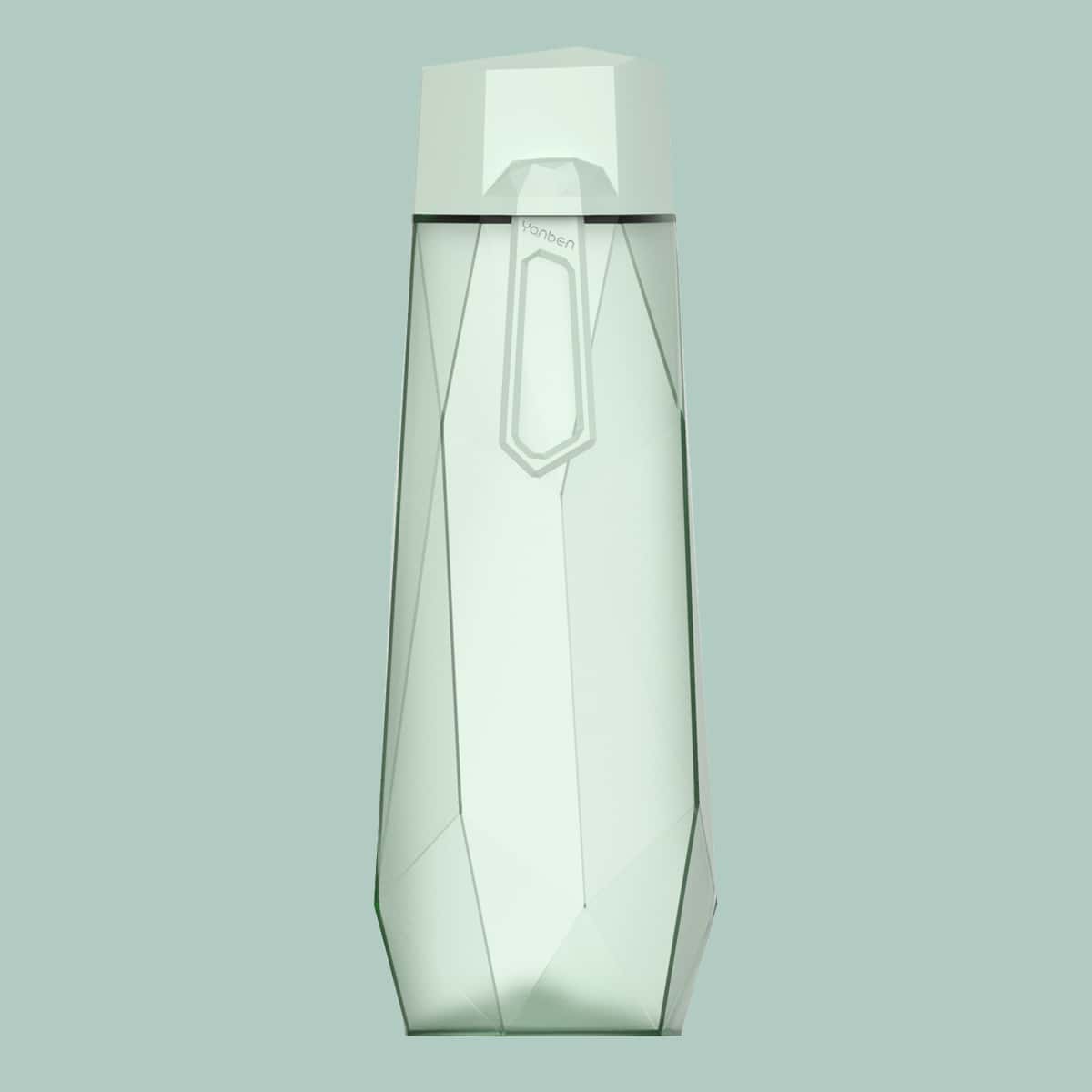 

1pc Geometric Tritan Water Bottle, Mint green