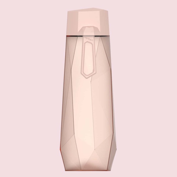 

1pc Geometric Tritan Water Bottle, Pink