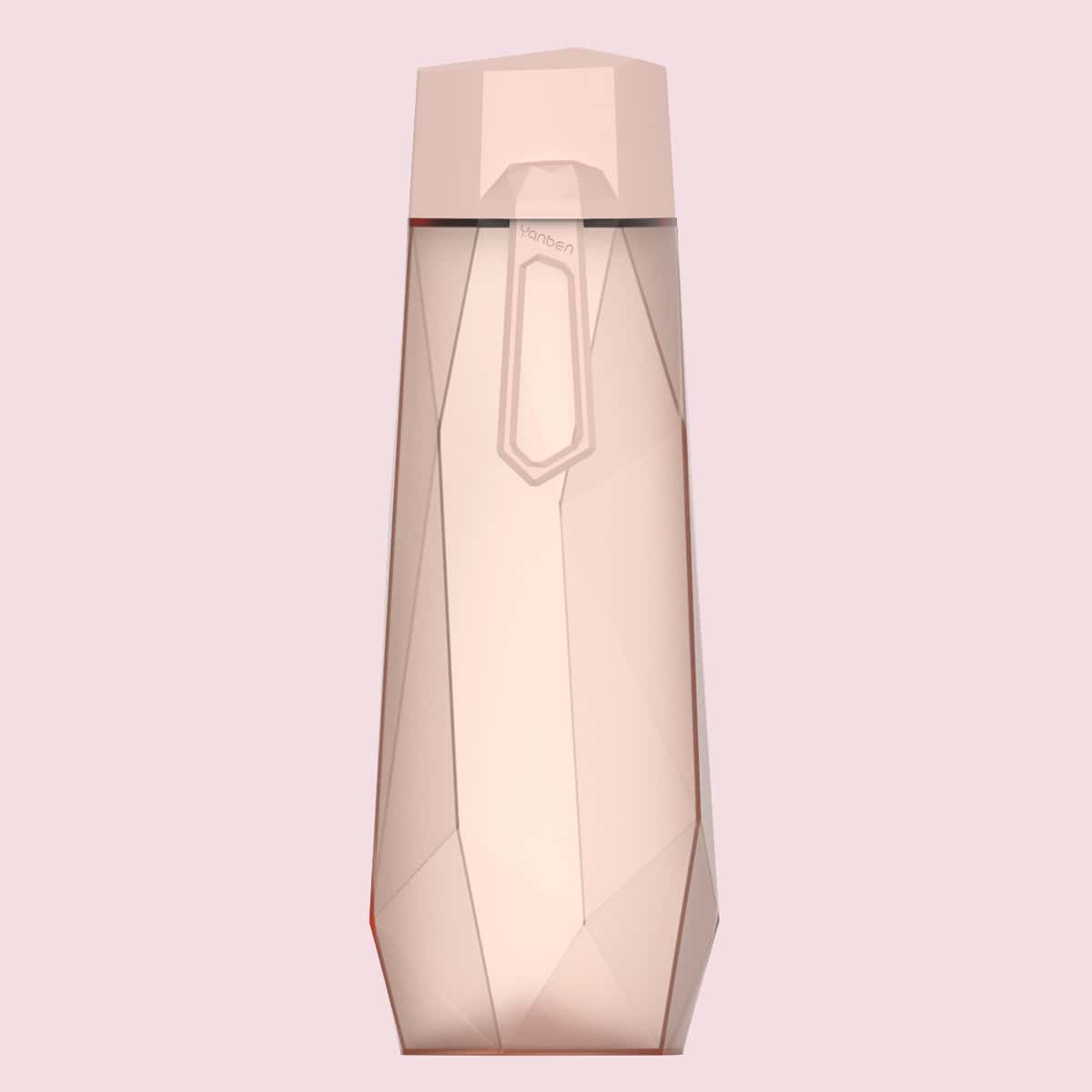 

1pc Geometric Tritan Water Bottle, Pink