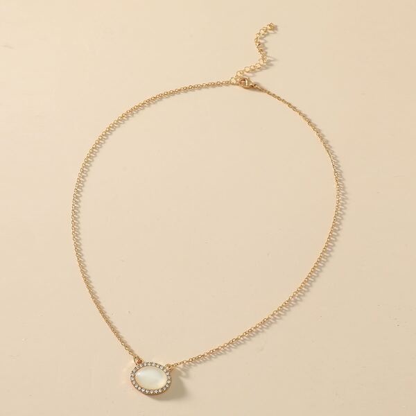 

Geo Charm Necklace, White