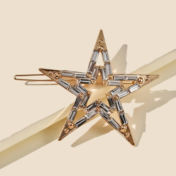 

Star Decor Hair Clip, Gold