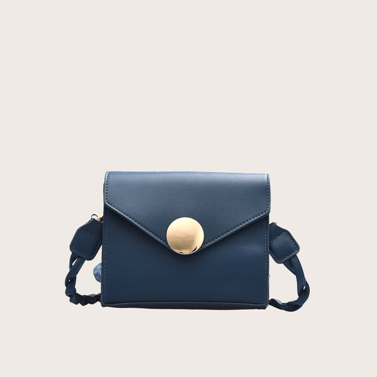 

Braided Strap Crossbody Bag, Blue