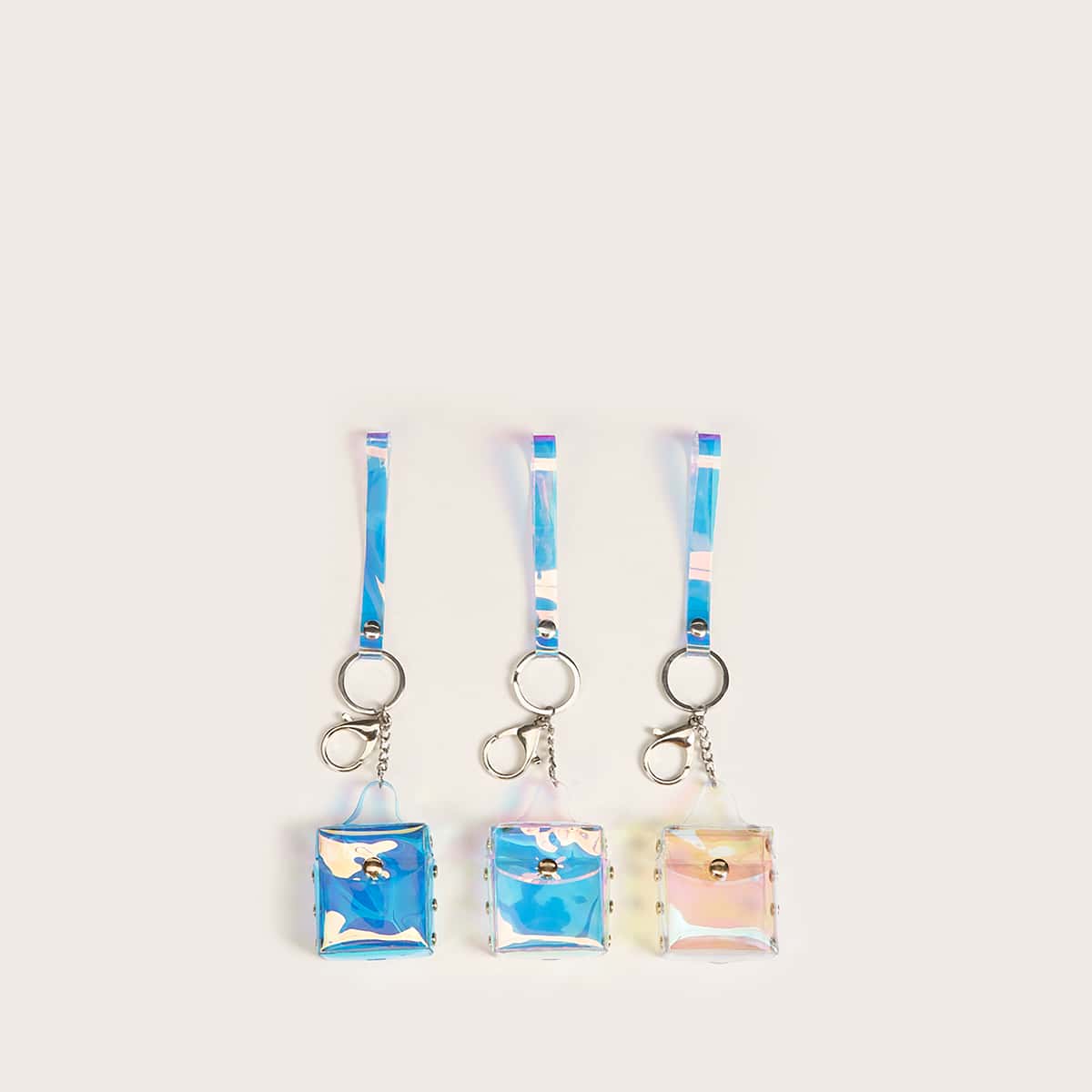 

1pc Random Holographic Pocket Bag Charm, Multicolor
