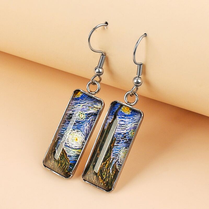 

Geo Drop Earrings, Multicolor