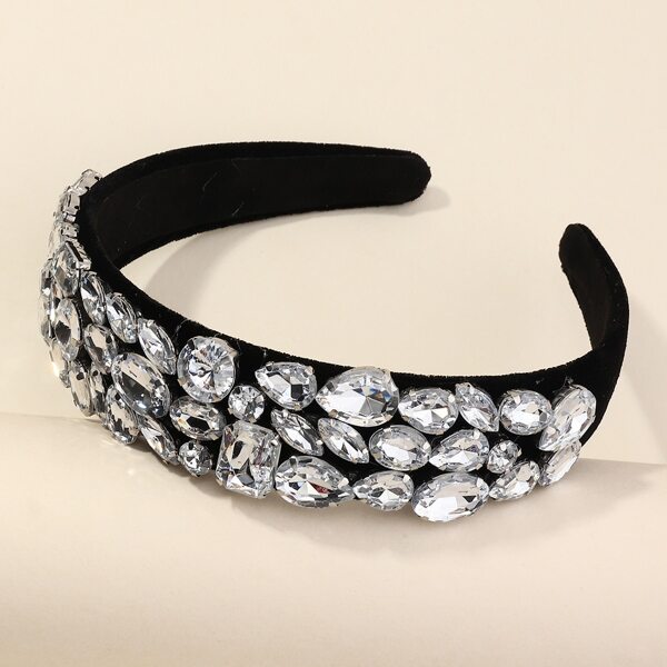 

Rhinestone Decor Hair Hoop, Black