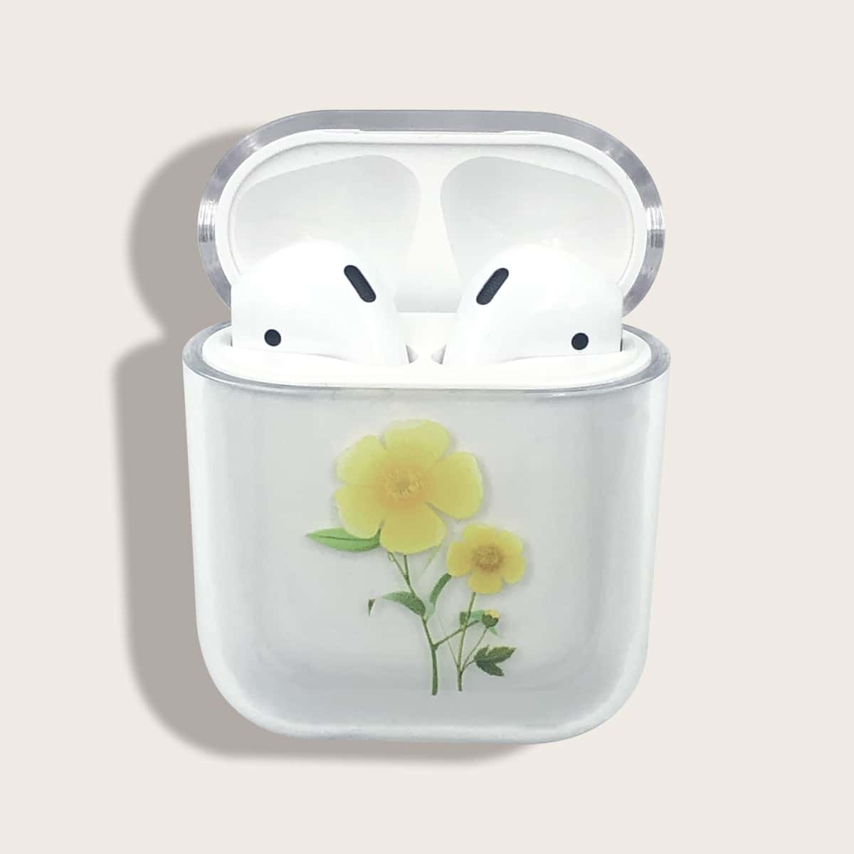 

Flower Pattern Clear Airpods Case